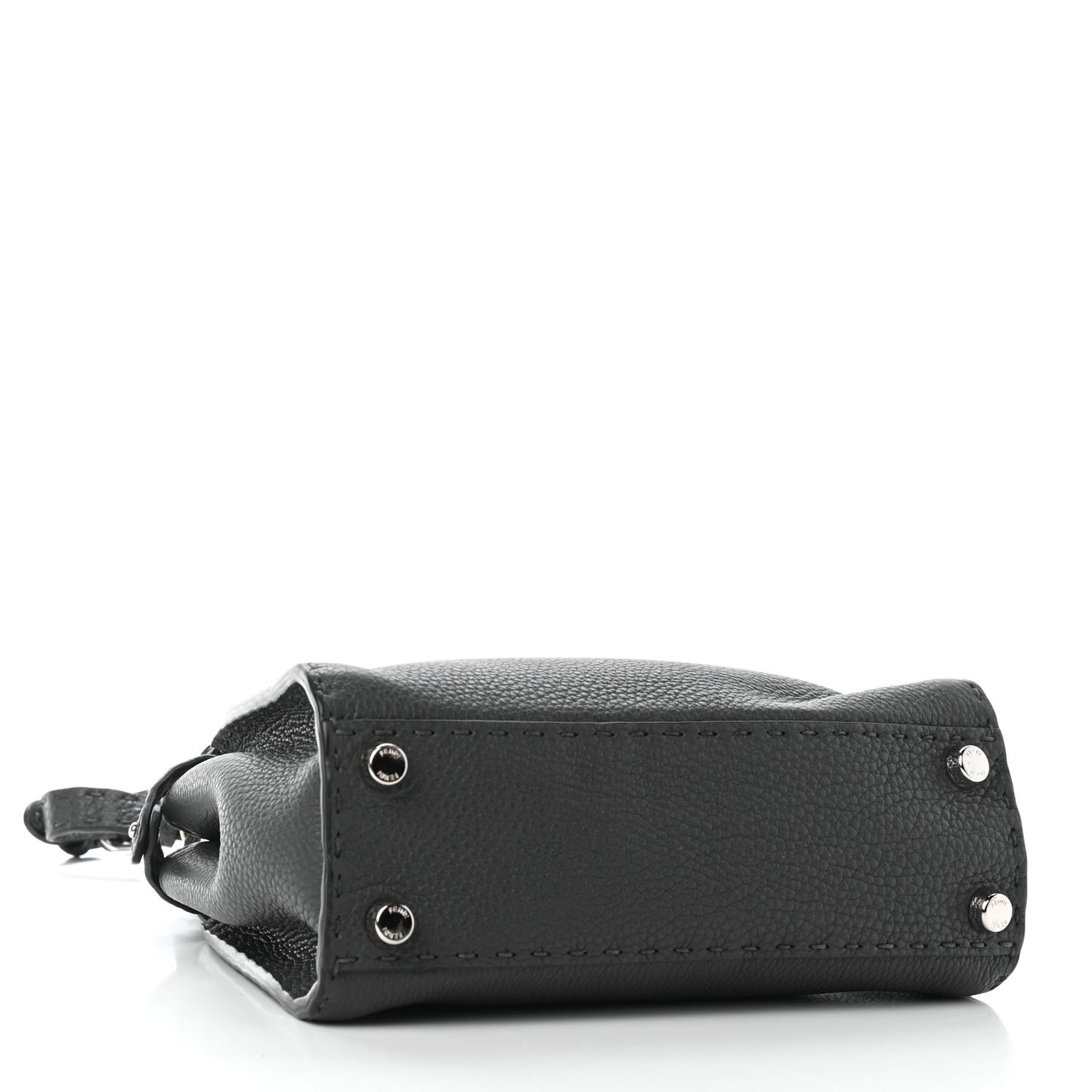 Cuoio Romano Selleria Bi-Color Mini Peekaboo Iconic Satchel Asfalto Latte