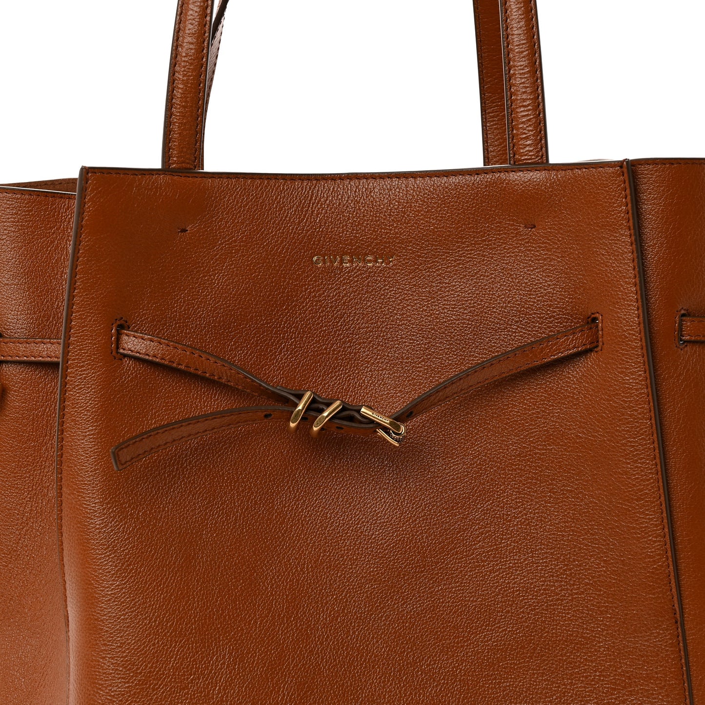Tumbled Buffalo Voyou Medium North South Tote Soft Tan