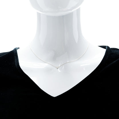 Tiffany Sterling Silver Diamond .03ct Elsa Peretti Diamonds by the Yard Pendant Necklace 2 of 8