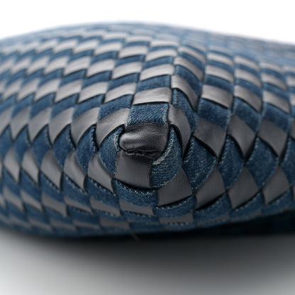 Bottega Veneta Denim Calfskin Intrecciato Large Hop Abyss Indigo 10 of 10
