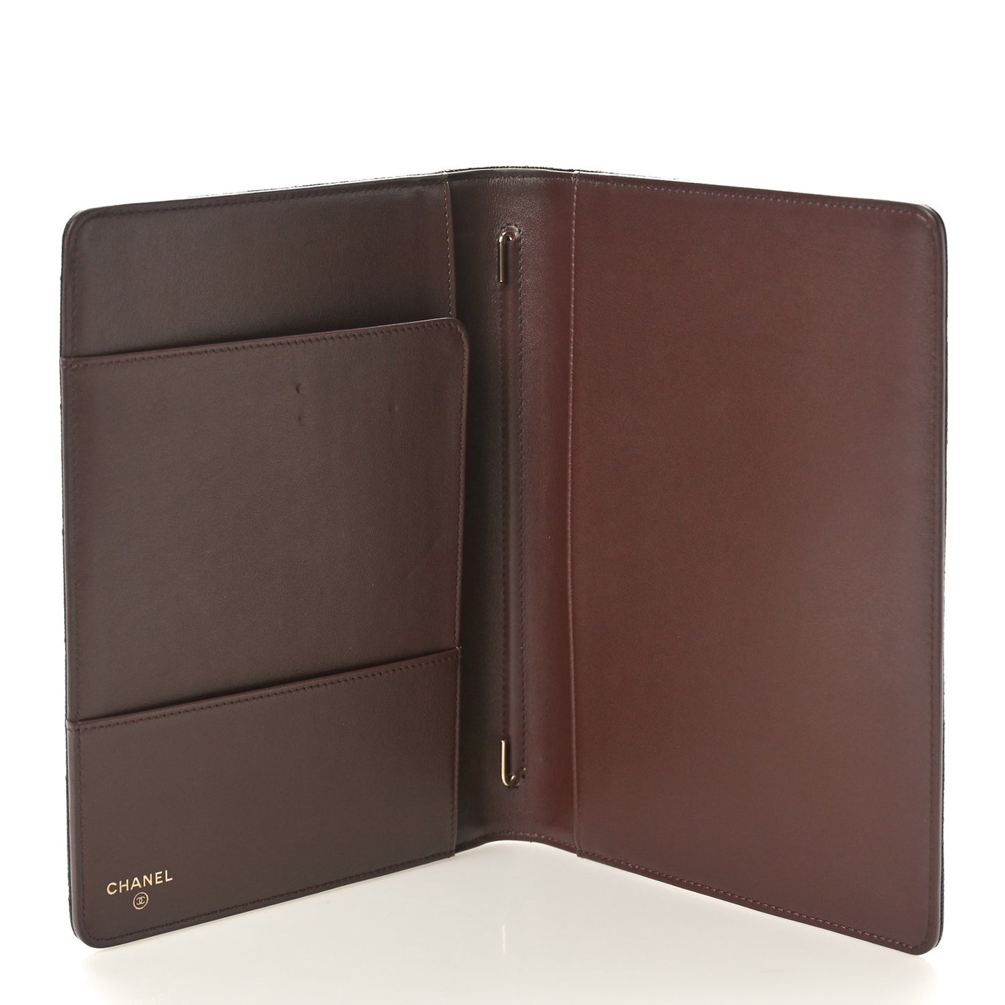 Caviar Quilted Large Agenda Cover Black