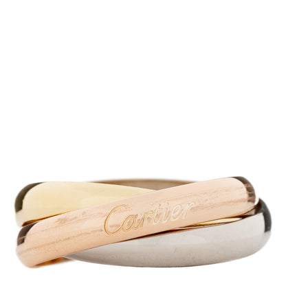 Cartier 18K Pink Yellow White Gold Classic Trinity Ring 55 7.25 1 of 4
