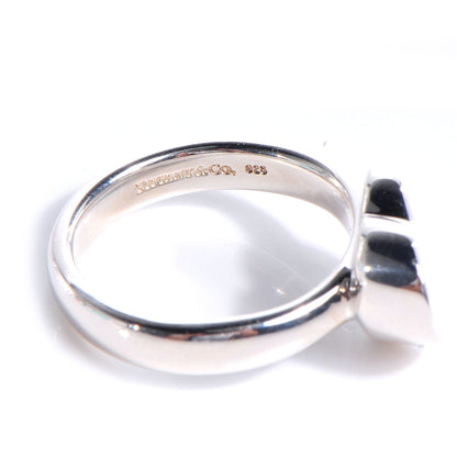 Tiffany Sterling Silver Modern Heart Diamond Ring 5.5 2 of 5