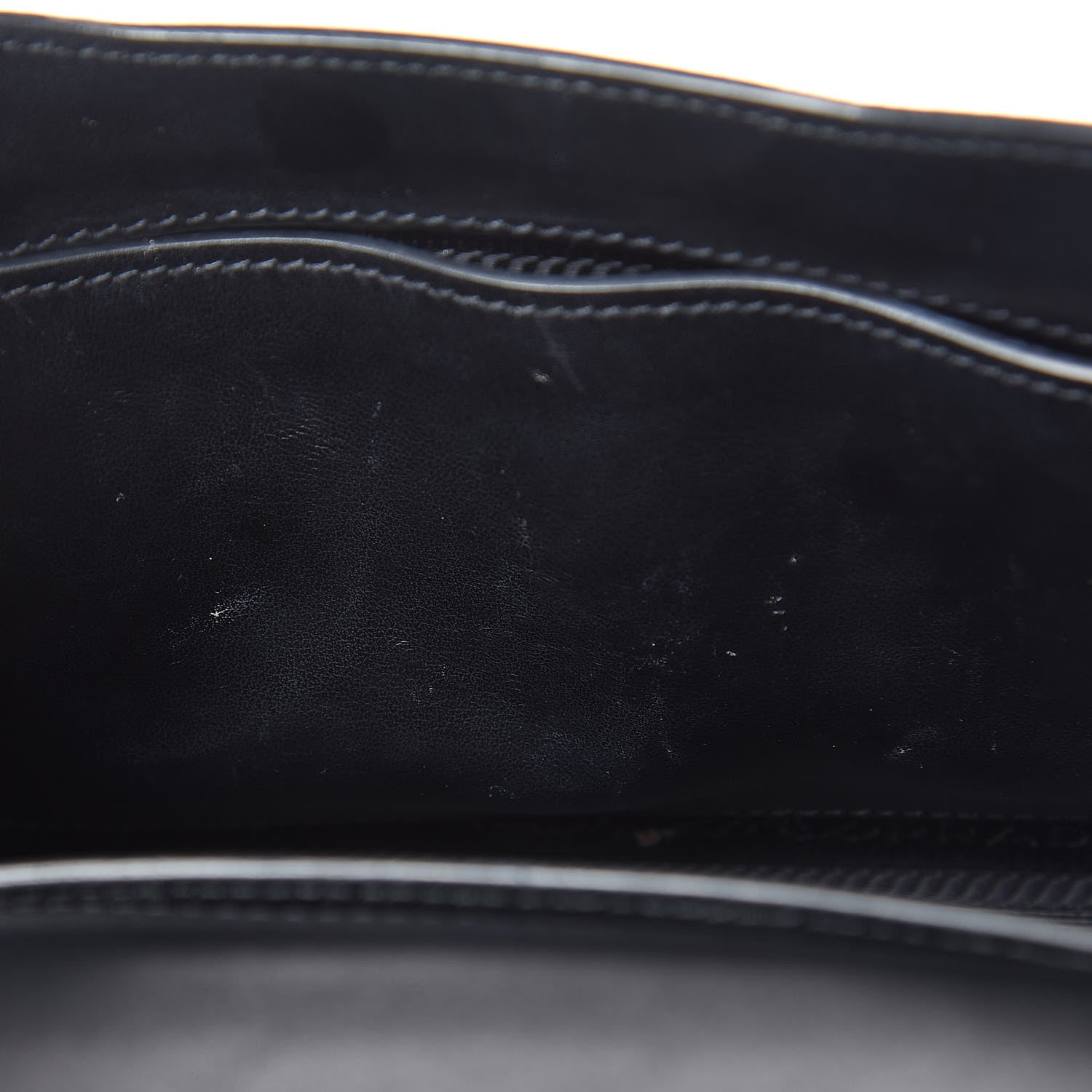 Prada Saffiano Cuir Calfskin Monochrome Envelope Flap Chain Shoulder Bag Black 17 of 18