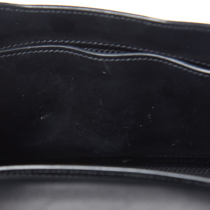 Prada Saffiano Cuir Calfskin Monochrome Envelope Flap Chain Shoulder Bag Black 17 of 18