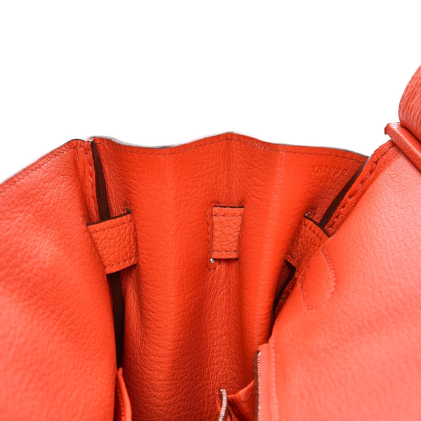 Taurillon Clemence Birkin 30 Orange Poppy
