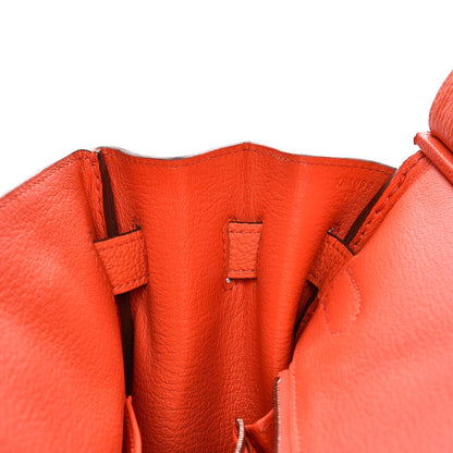 Hermes Taurillon Clemence Birkin 30 Orange Poppy 12 of 33