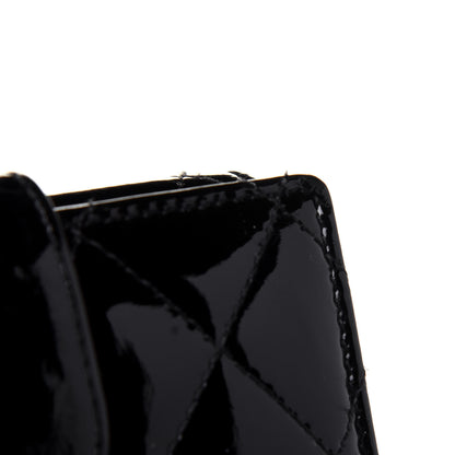 Chanel Patent Quilted Brilliant French Flap Wallet Black 16 of 17