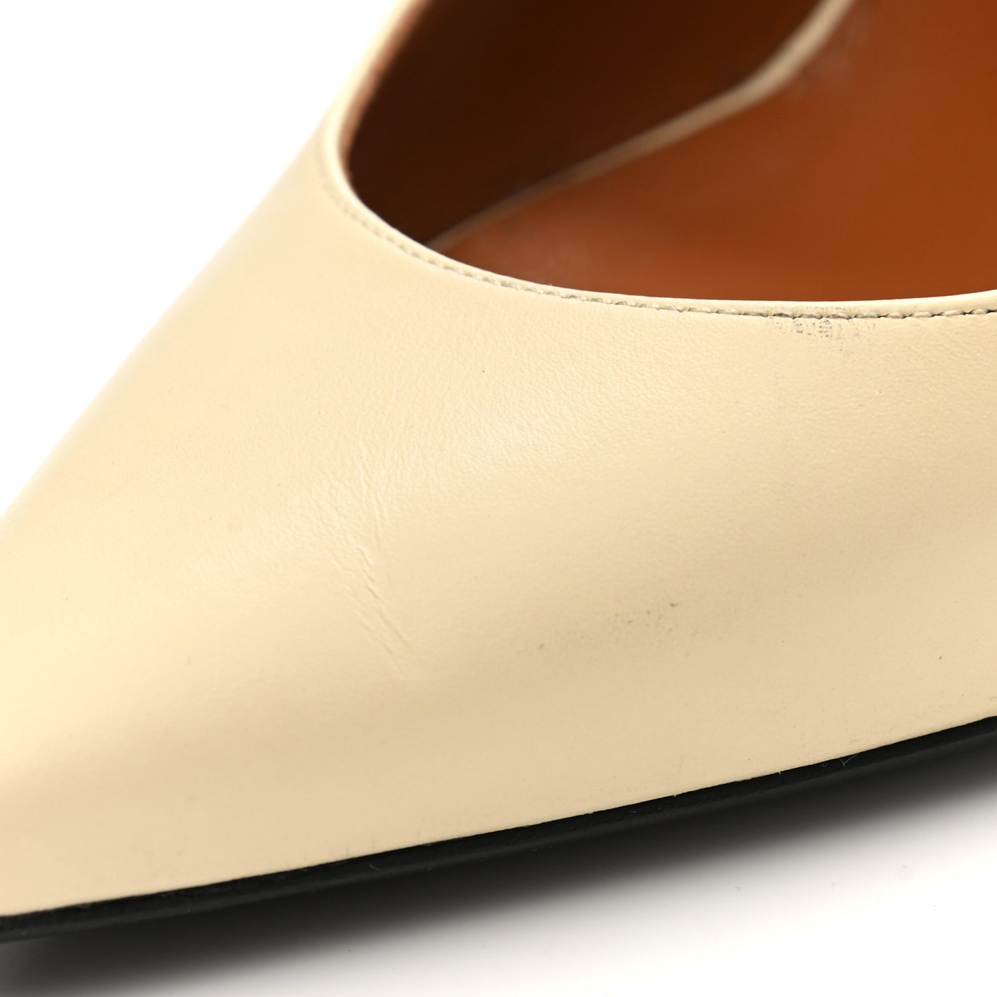Calfskin Opyum 110 Slingback Pumps 39.5 Real Beige