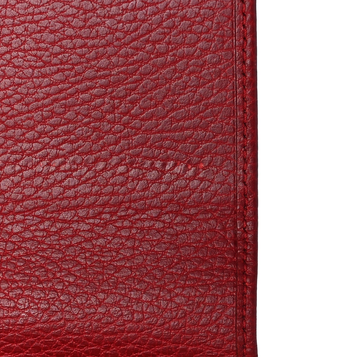 Dollar Calfskin GG Marmont Continental Wallet Hibiscus Red