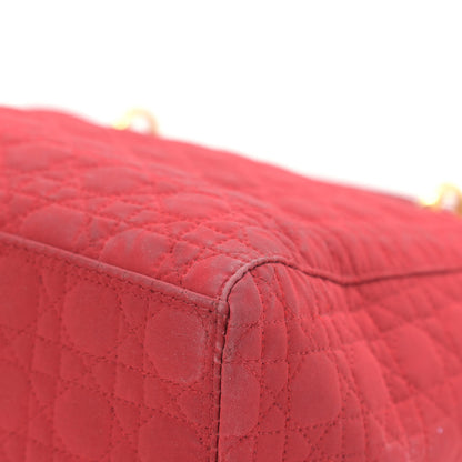 Christian Dior Nylon Cannage Medium Lady Dior Red 12 of 15