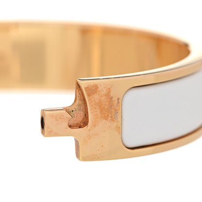 Hermes Enamel Narrow Clic Clac H Bracelet PM White 5 of 7