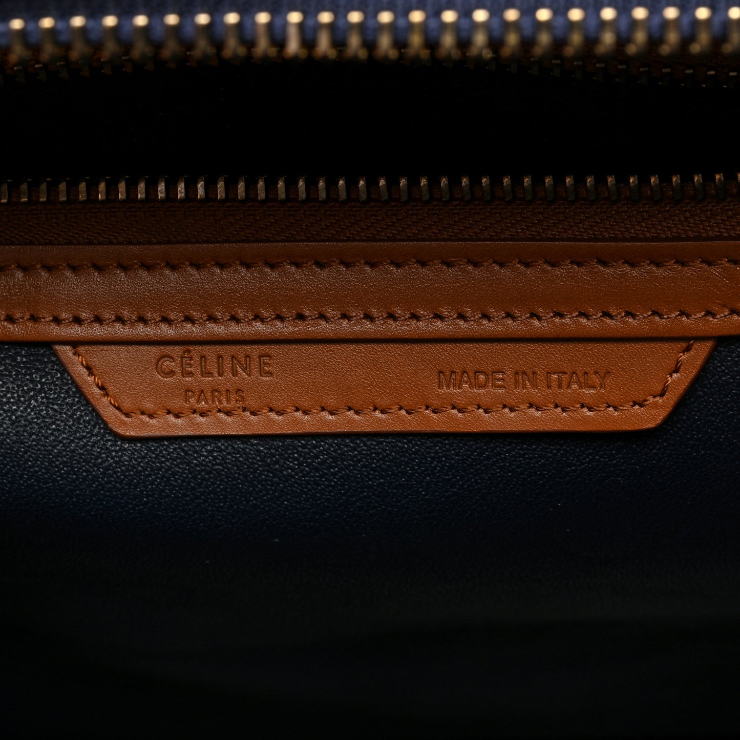 Elephant Calfskin Mini Tri-Color Luggage Brown