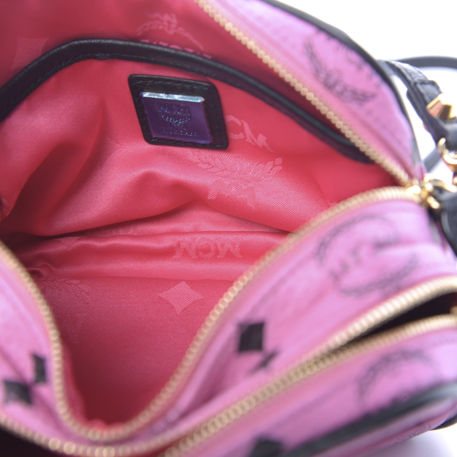 MCM Visetos Mini Camera Crossbody Bag Pink 6 of 10