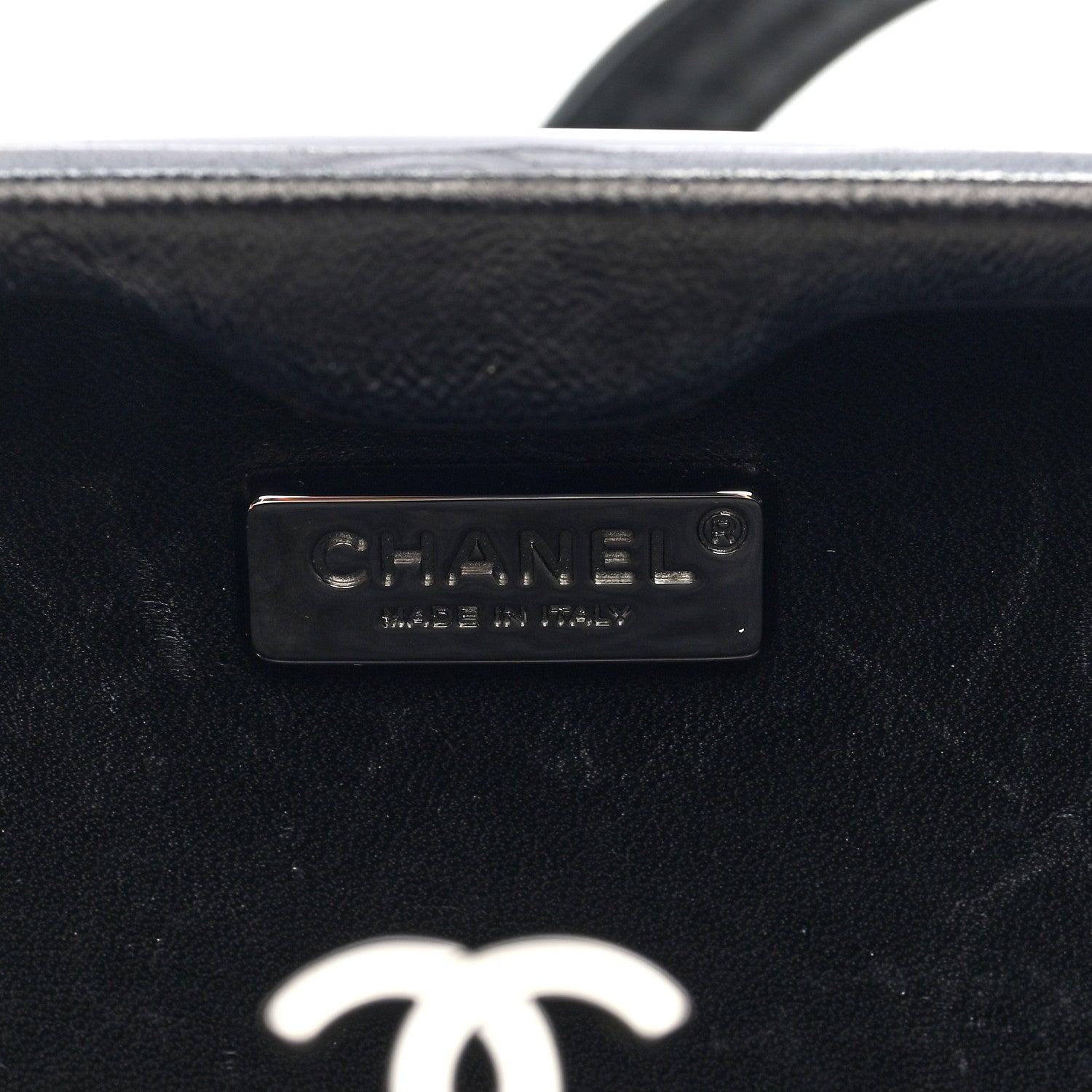 Chanel Lambskin Quilted Plexiglass Box Bag Black Gold 6 of 11