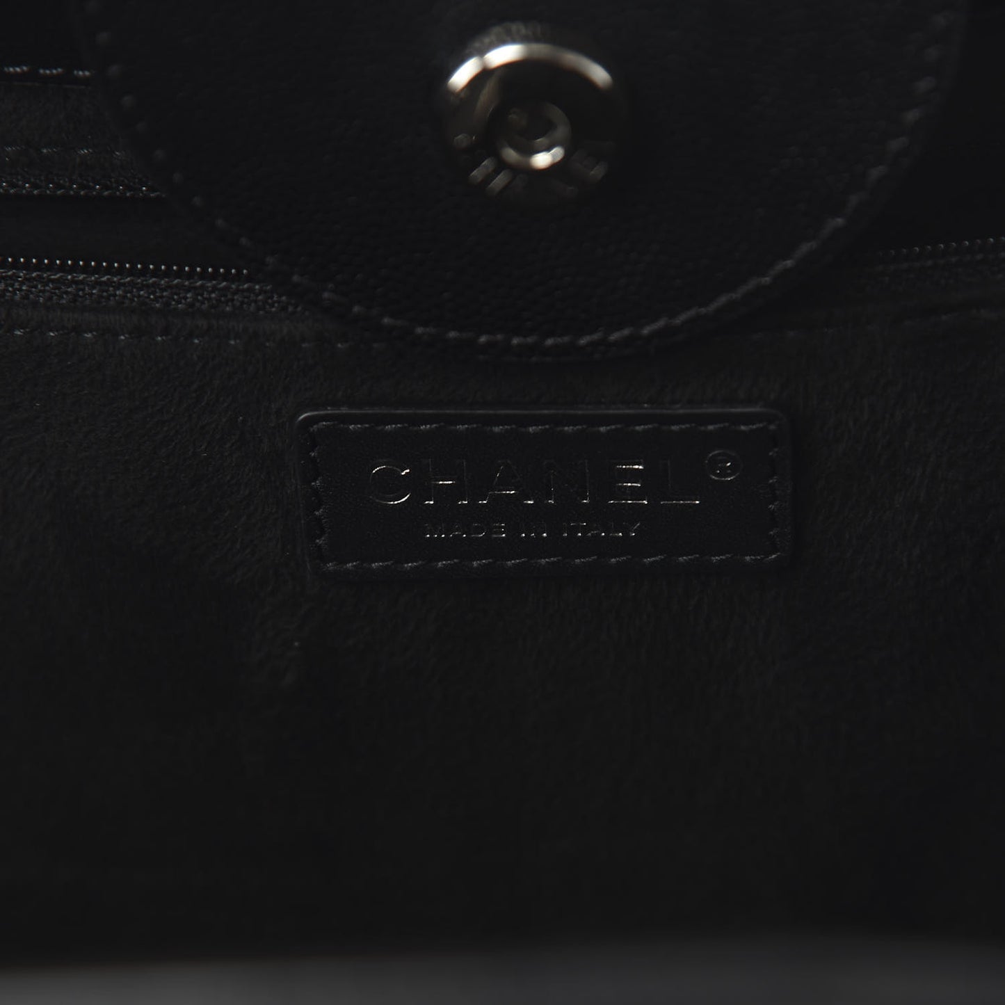 Caviar Small Studded Deauville Tote Black