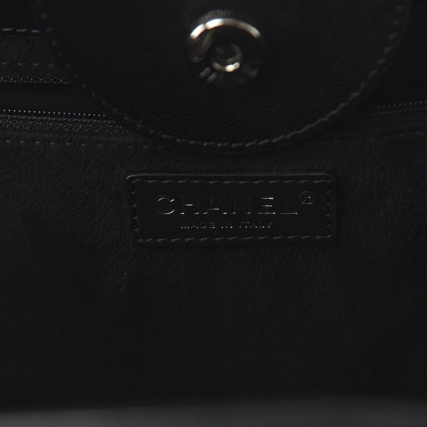 Chanel Caviar Small Studded Deauville Tote Black 9 of 10