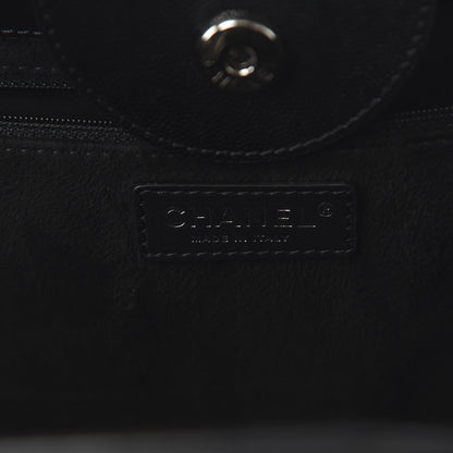 Chanel Caviar Small Studded Deauville Tote Black 9 of 10