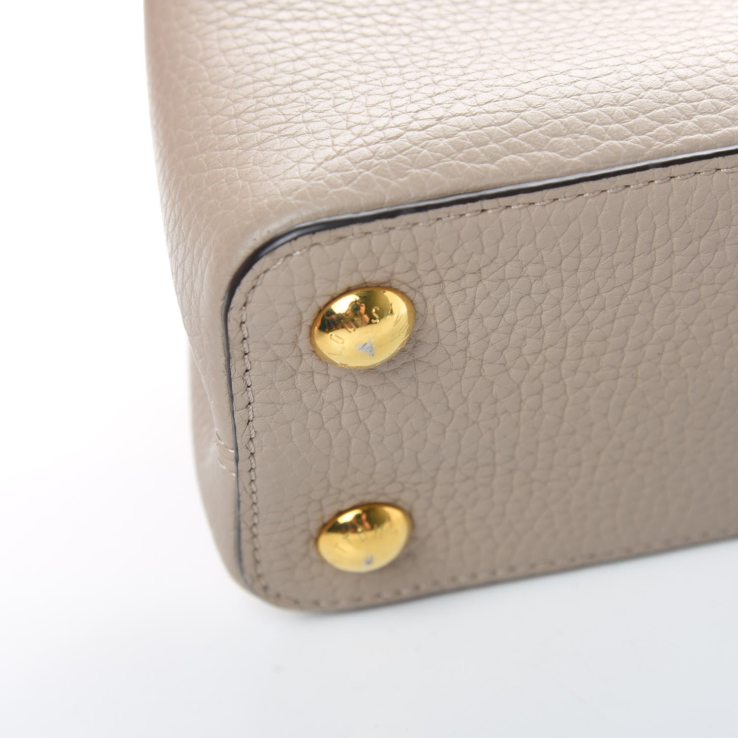 Louis Vuitton Taurillon Capucines BB Galet 10 of 11