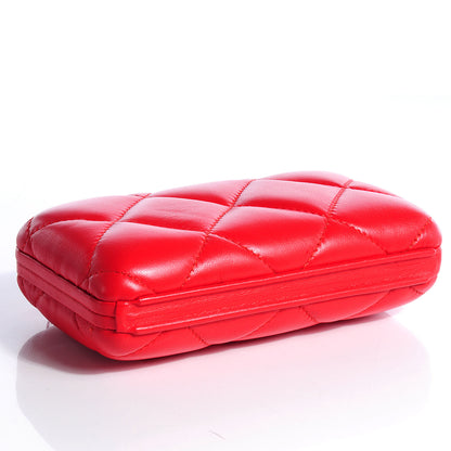 Givenchy Lambskin Quilted Obsedia Minaudiere Clutch Red 4 of 7