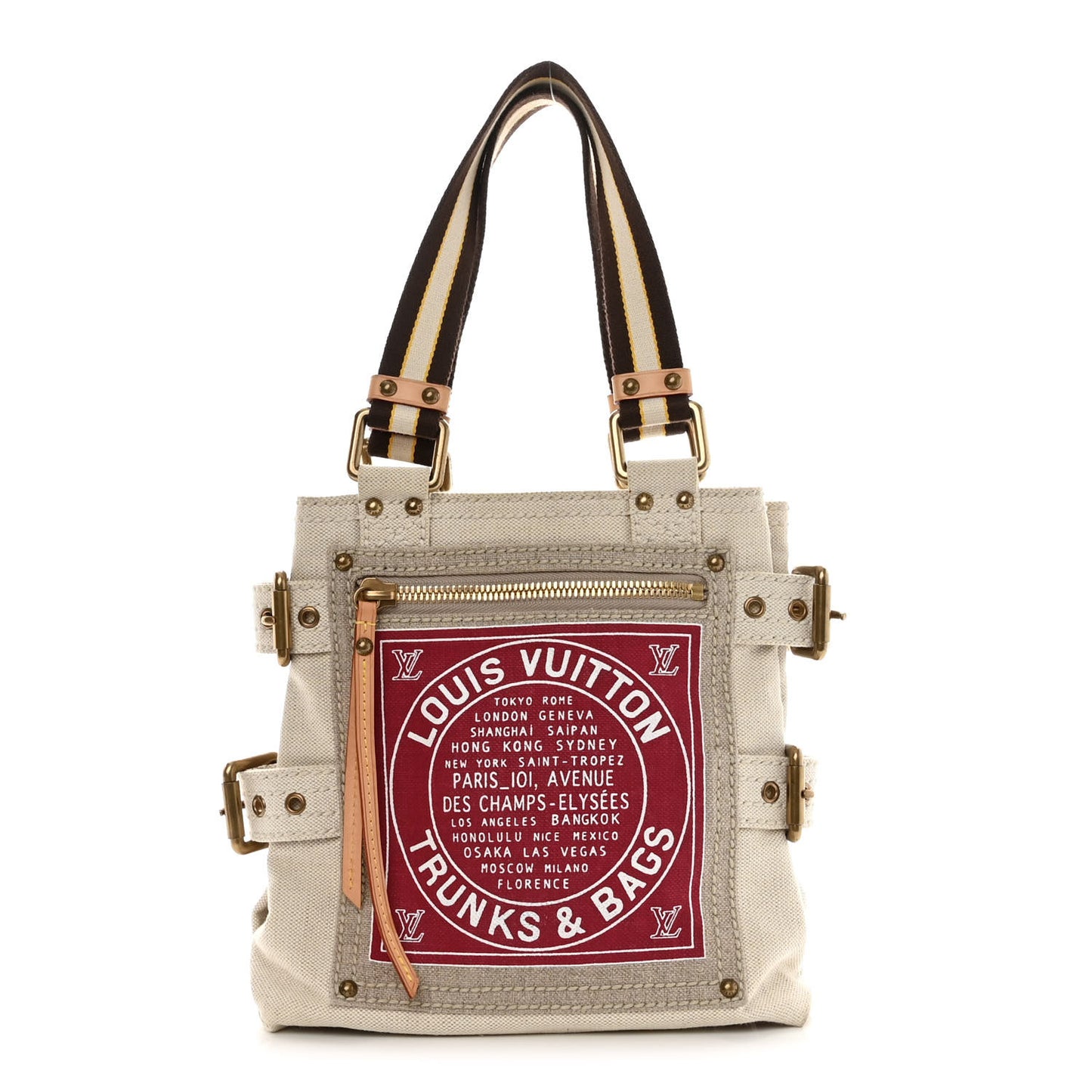 Toile Globe Shopper Cabas PM Red