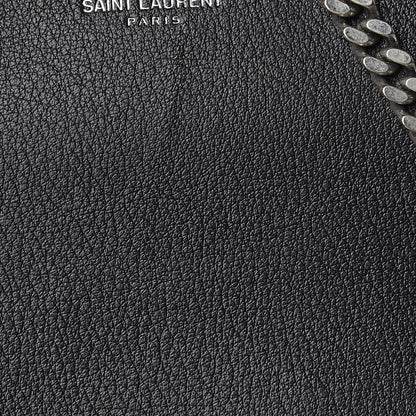 Saint Laurent Calfskin Fringe Small Monogram Satchel Black 12 of 12
