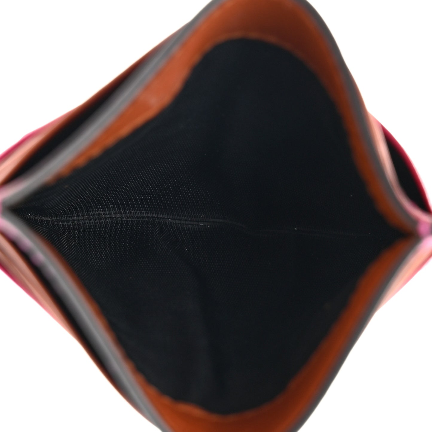 Lambskin Bi-Color Logo Emblem Card Holder Cyclamen