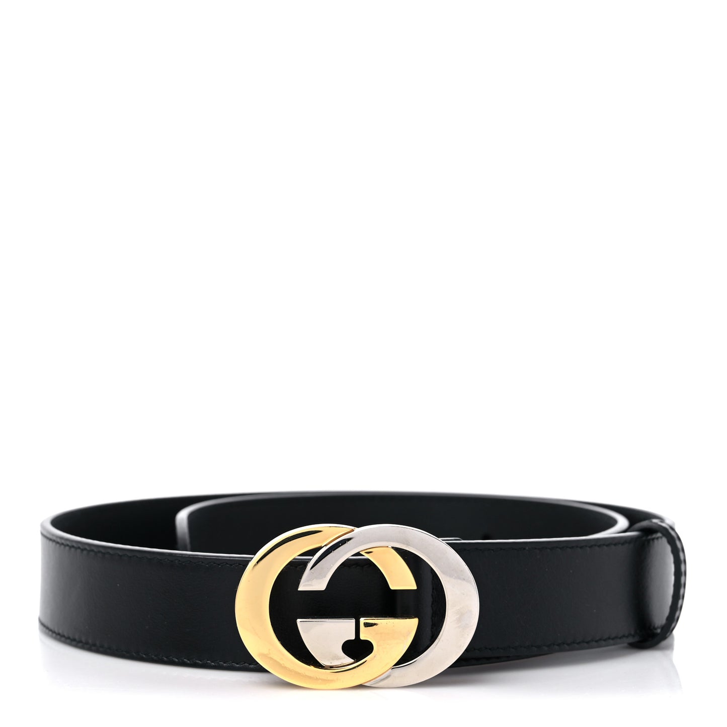 Plutone Calfskin Interlocking G 30mm Belt 85 34 Black