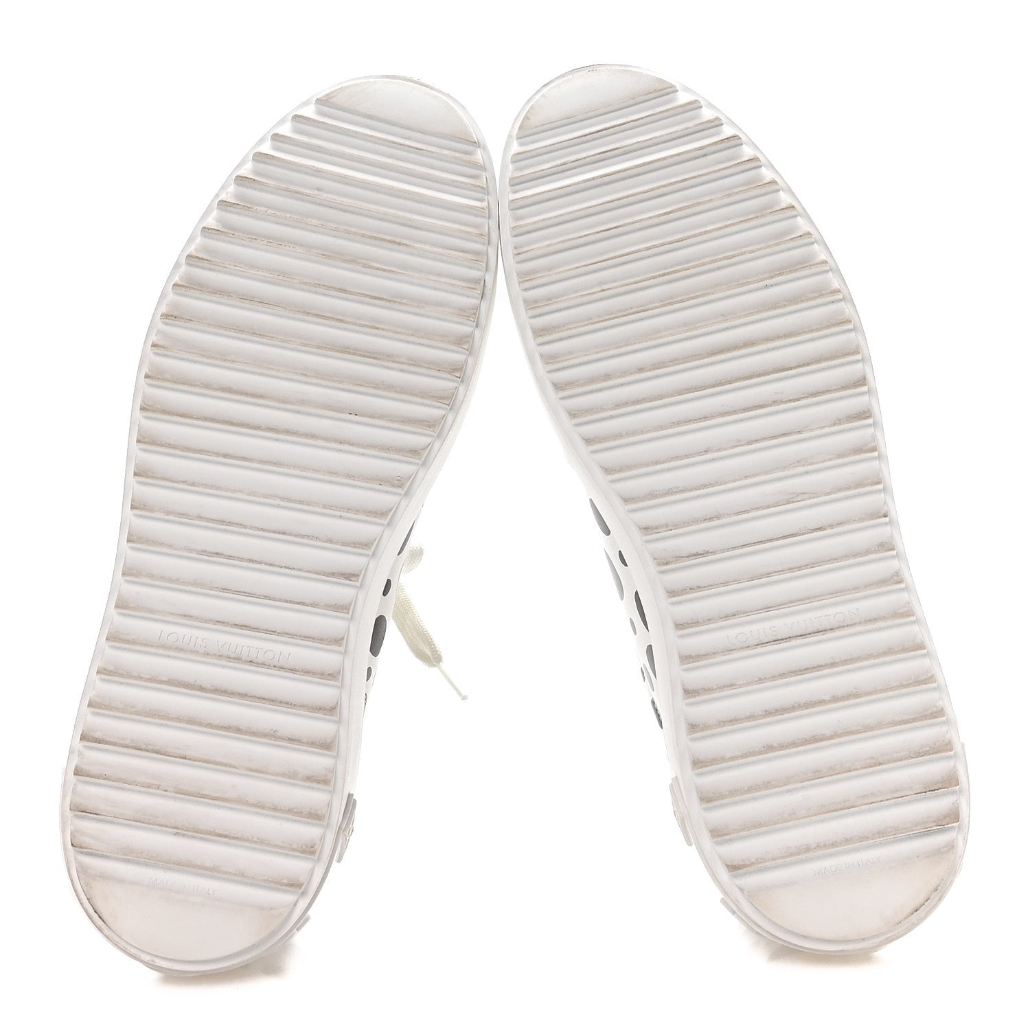 Louis Vuitton LV X YK Calfskin Printed Infinity Dots Time Out Sneakers 38.5 White 6 of 8