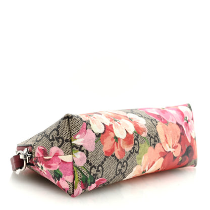 Gucci GG Supreme Monogram Blooms Small Pouch Cosmetic Case Beige Multicolor Dry Rose 4 of 7