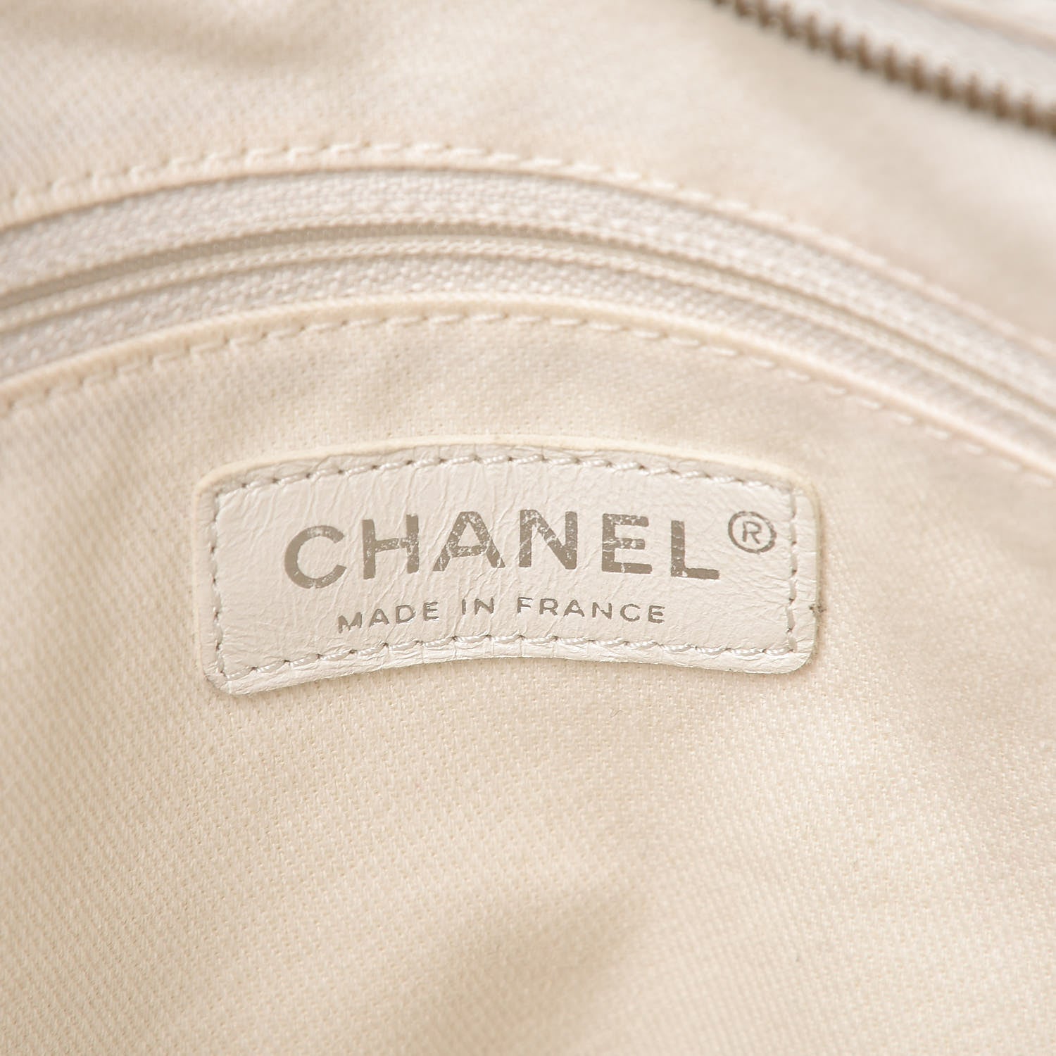 Chanel Caviar Large CC Tuck Tote Ivory 6 of 11