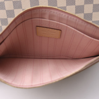 Louis Vuitton Damier Azur Neo Neverfull MM Rose Ballerine 11 of 12