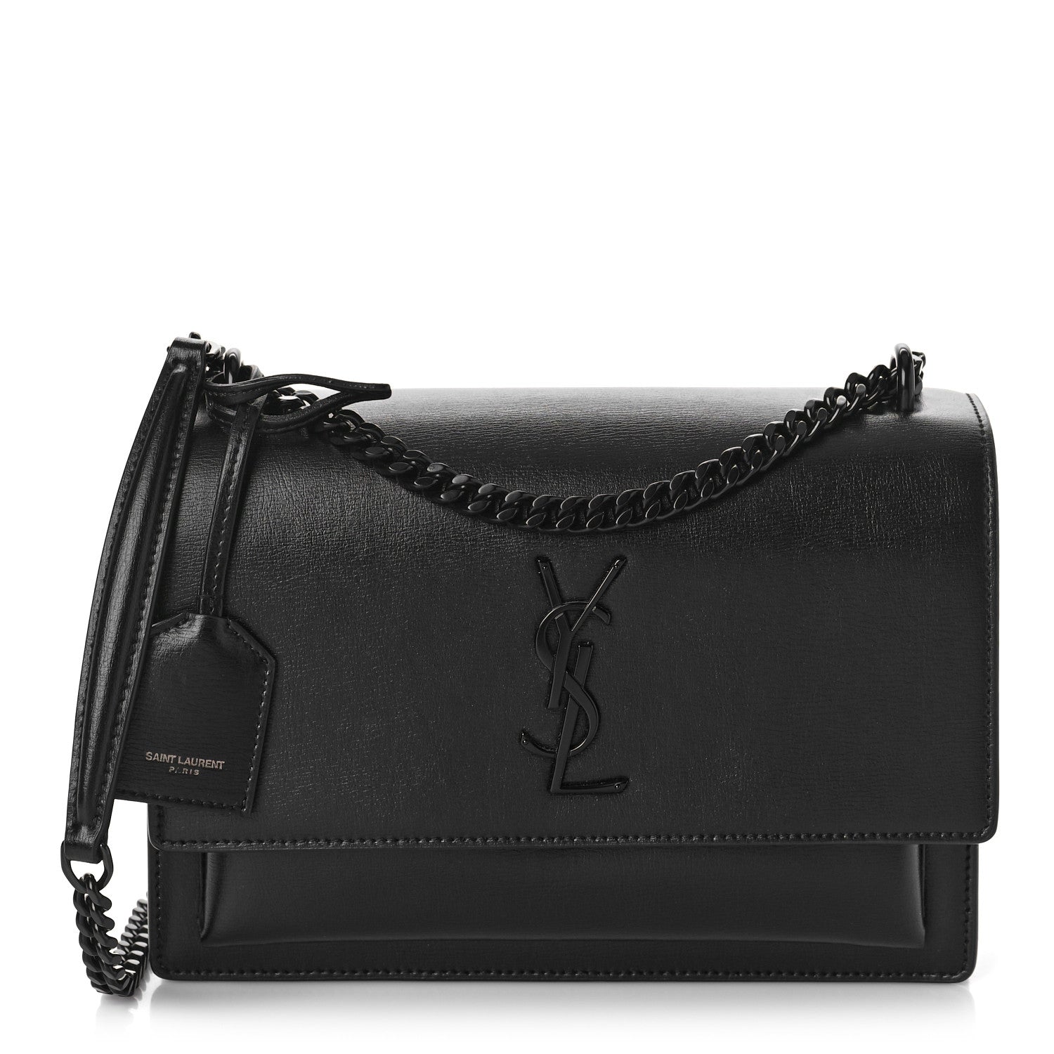 Saint Laurent Calfskin Medium Monogram Monochrome Sunset Black 1 of 9