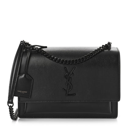 Saint Laurent Calfskin Medium Monogram Monochrome Sunset Black 1 of 9