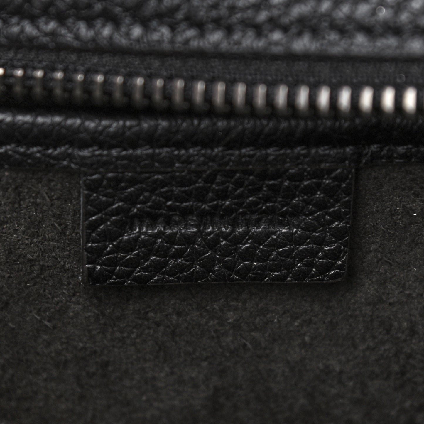 Drummed Calfskin Nano Luggage Black