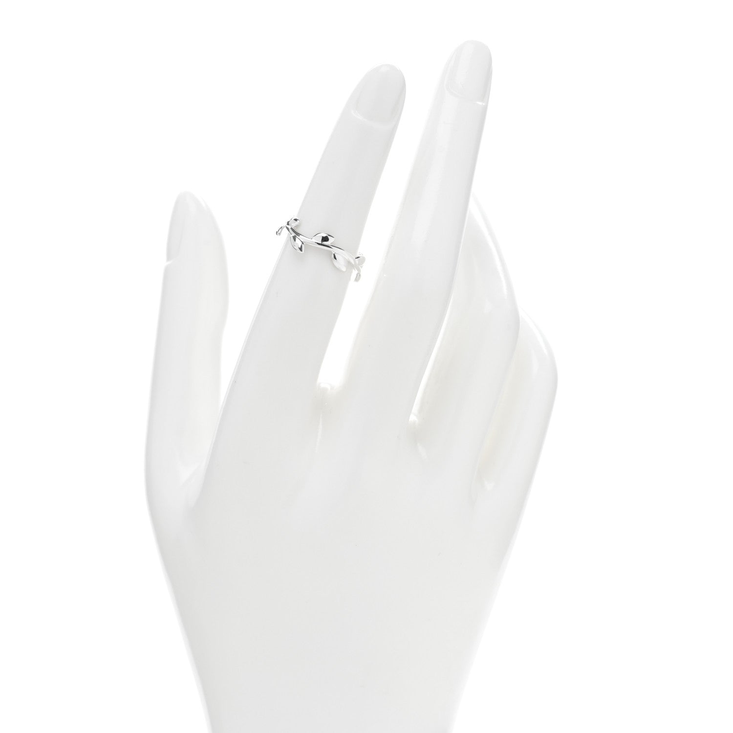 Tiffany Sterling Silver Paloma Picasso Narrow Olive Leaf Band Ring 49 5 2 of 4
