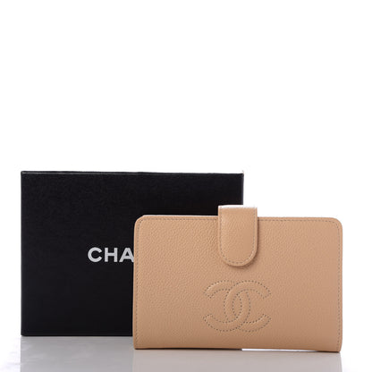 Chanel Caviar Timeless CC French Wallet Beige 7 of 7