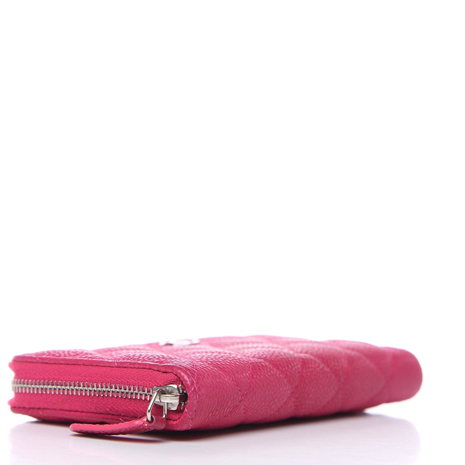 Chanel Iridescent Caviar Quilted Small Zip Around Wallet Pink 5 of 12