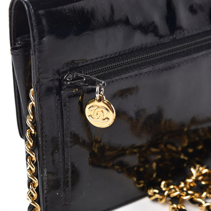 Chanel Patent Timeless CC Wallet On Chain WOC Black 9 of 9