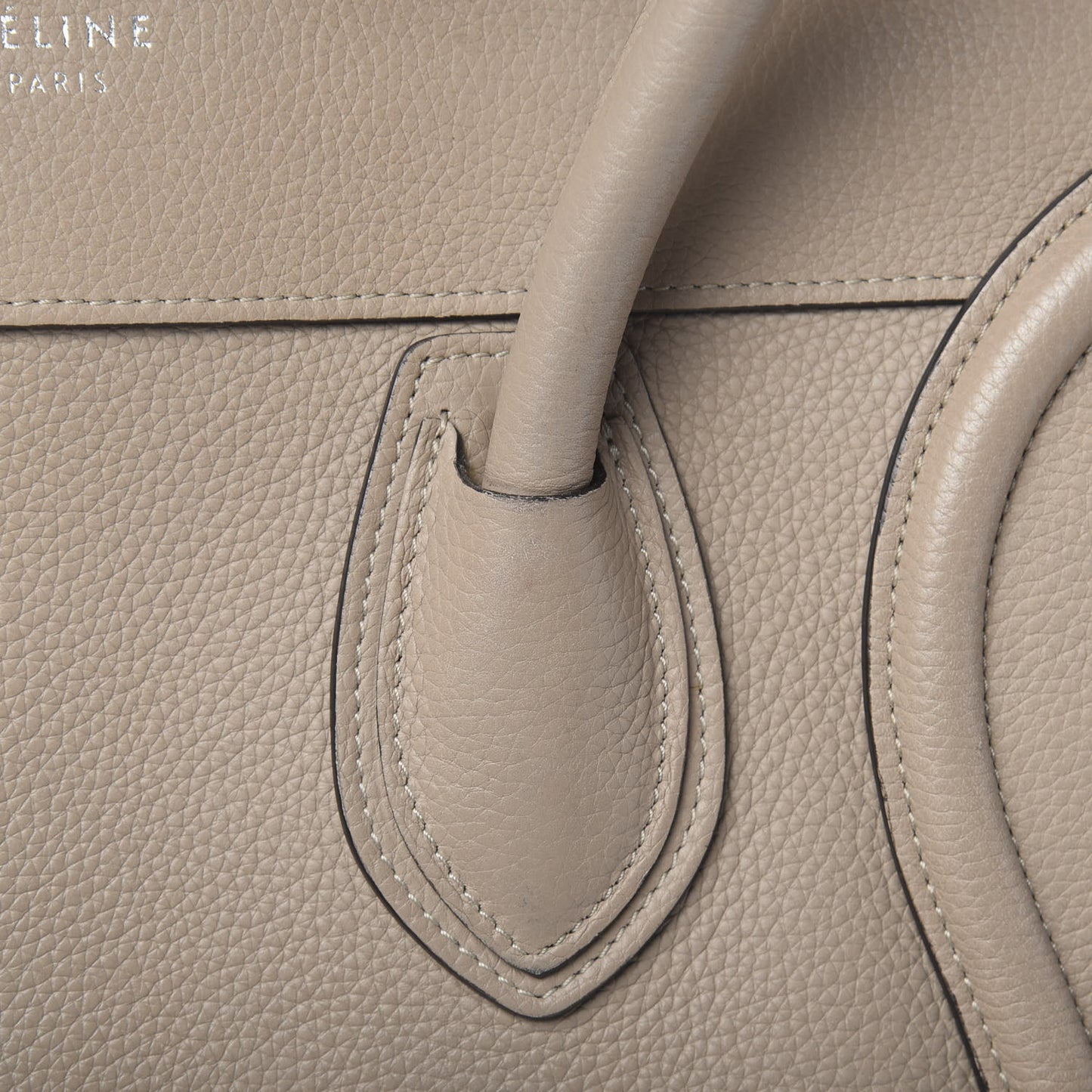 Drummed Calfskin Mini Luggage Dune