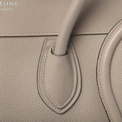 Celine Drummed Calfskin Mini Luggage Dune 8 of 23