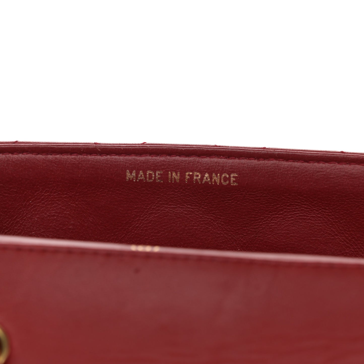 Lambskin Quilted Small Single Flap Red