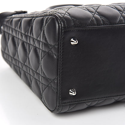 Christian Dior Lambskin Cannage Medium Lady Dior Black 5 of 13