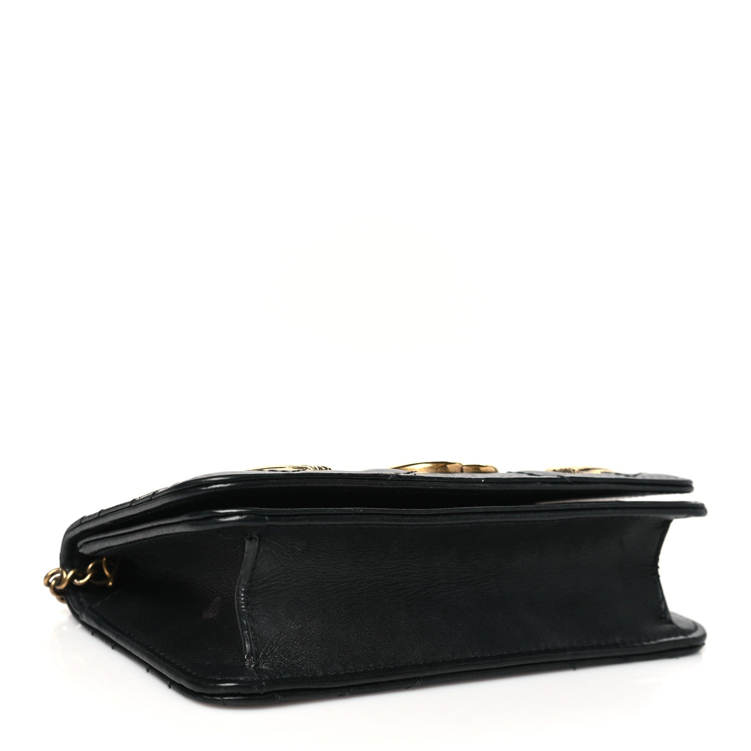 Gucci Calfskin Matelasse Mini Animal Studs GG Marmont Bag Black 4 of 10