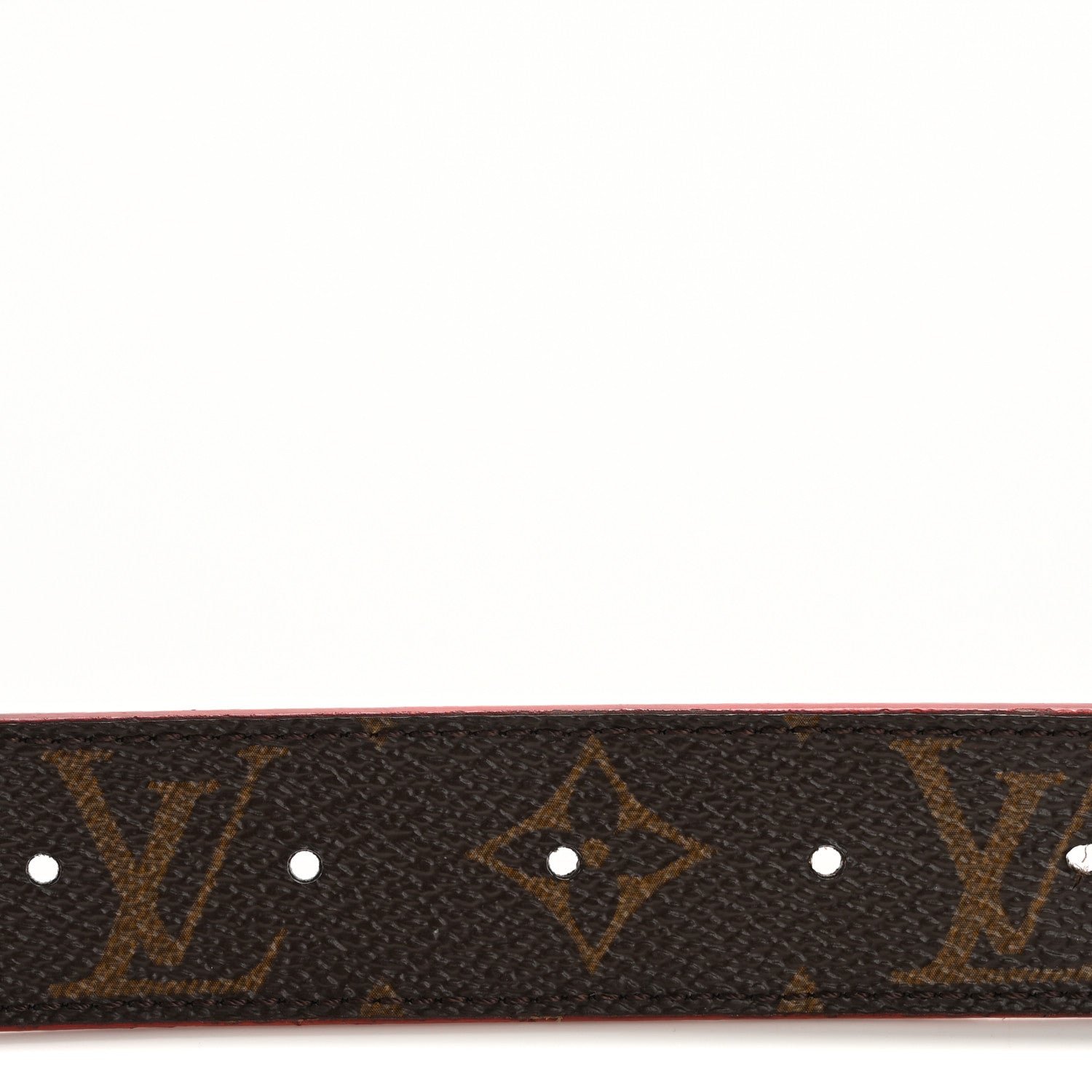 Louis Vuitton Calfskin Monogram 30mm LV Initiales Reversible Belt 85 34 Red 3 of 13