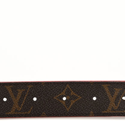 Louis Vuitton Calfskin Monogram 30mm LV Initiales Reversible Belt 85 34 Red 3 of 13
