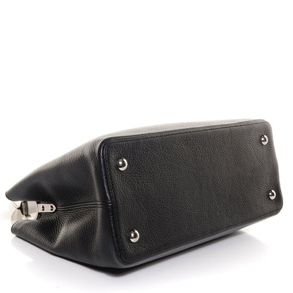 Louis Vuitton Taurillon Watersnake Capucines MM Black 4 of 8