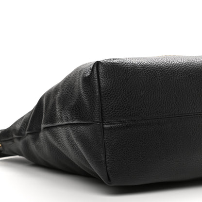 Burberry London Grainy Calfskin Medium Cale Hobo Black 9 of 10