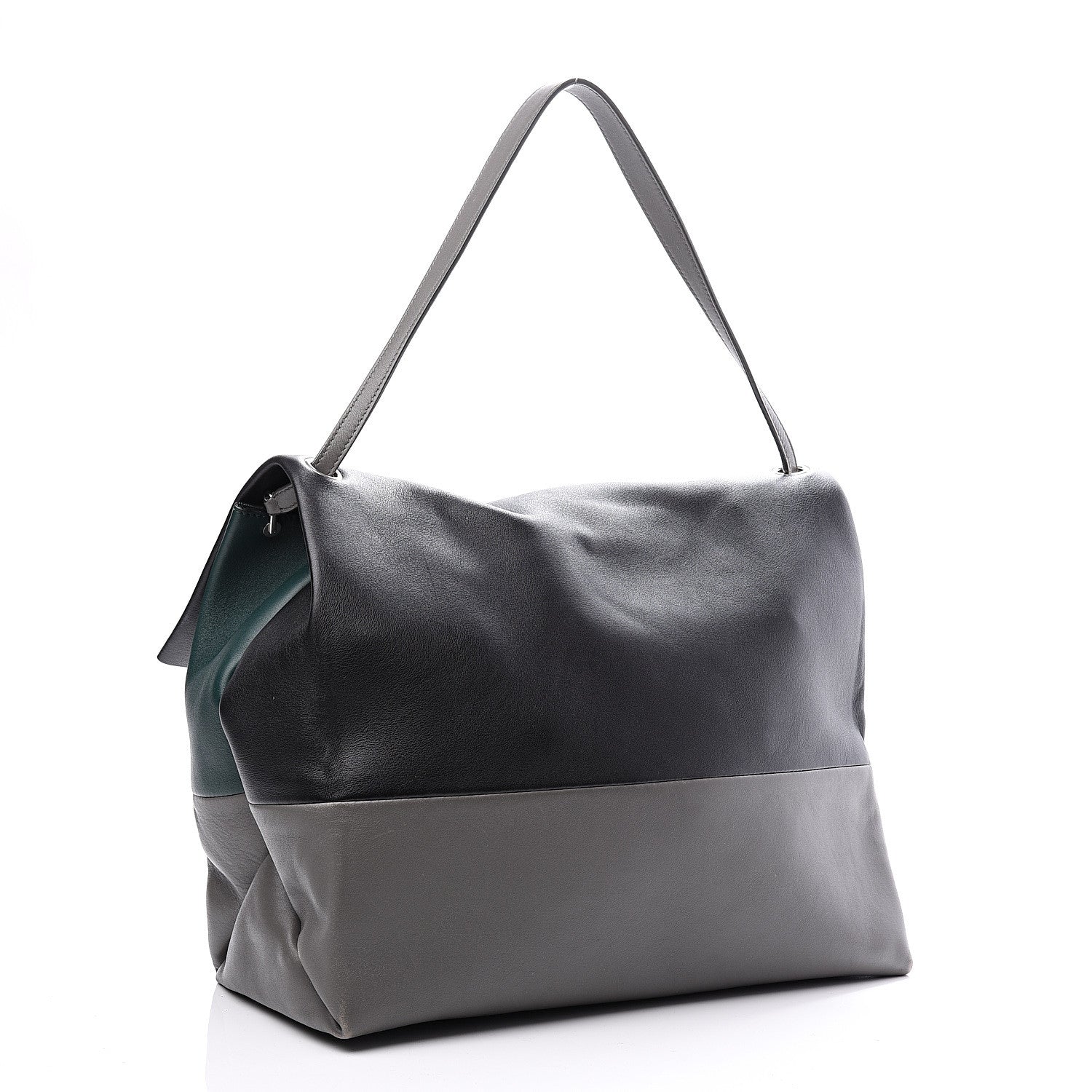 Celine Calfskin All Soft Shoulder Bag Grey 3 of 15