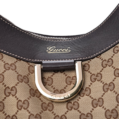 Gucci Monogram Large D Gold Hobo Dark Brown 8 of 10